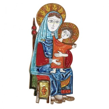 Madonna and Child ceramic Bedside de simone sicilian pottery MD736BR Madonna and Child ceramic Bedside de simone sicilian pottery MD736BR